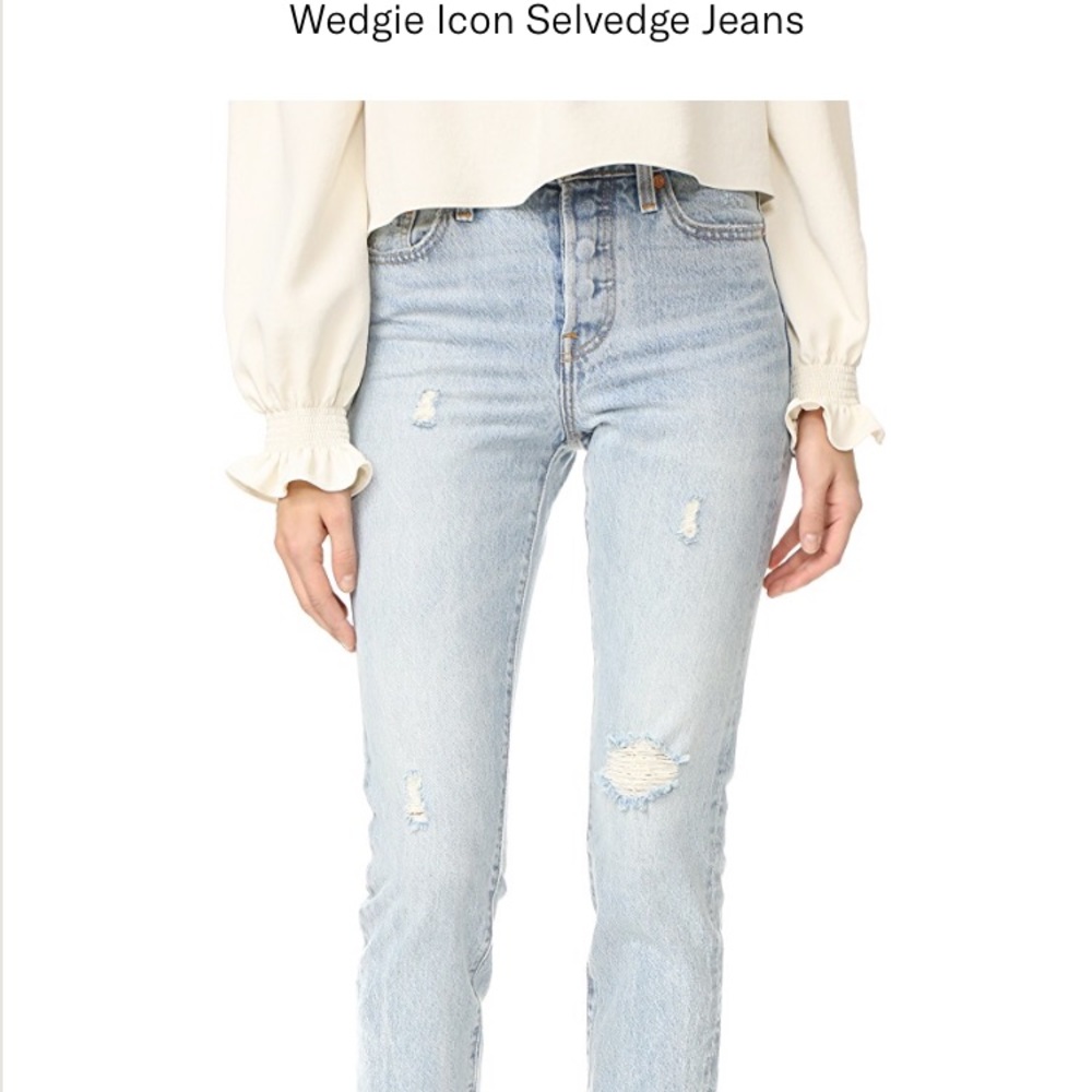 Women’s Levis wedgie selvedge jeans